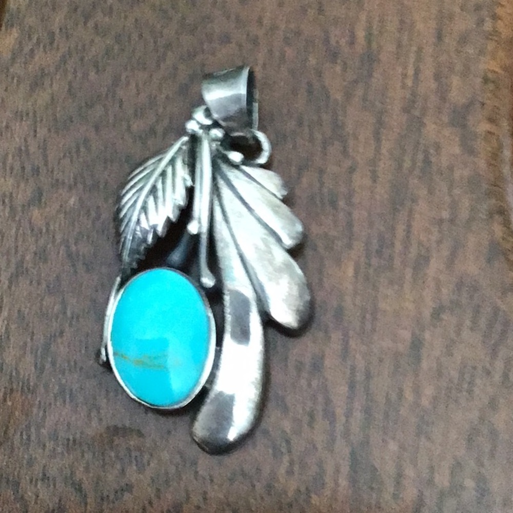 Vintage Style Pendant with Turquoise Stone
    $15. Is my last offer!